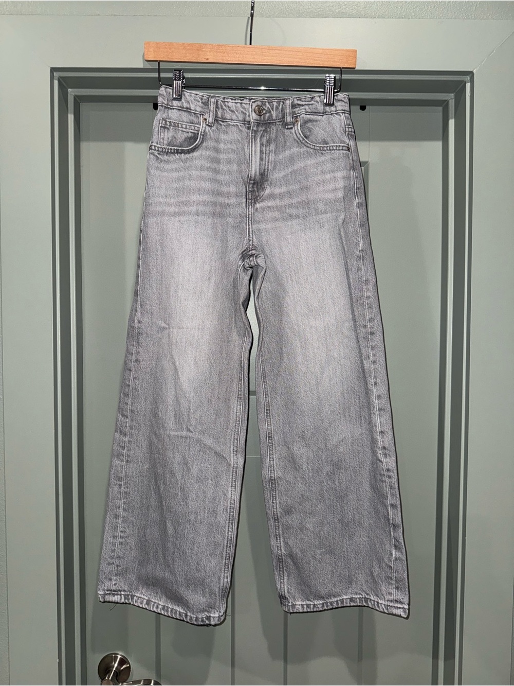Zara kids 11-12 wide leg denim with adjustable waist